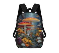 sinyumoney Mushroom Forest Pathway 3D Printed 17inch School Bag Children's School Backpack Travel Backpacks Casual Fashion Bag for Kids School Students