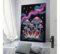 sinyumoney Mushroom Galaxy Bedroom Wall Art for Gifts Bathroom Home Kitchen Office Decor Canvas Art 24x36inch(60x90cm)