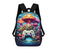 sinyumoney Mushroom Kingdom Adventure Kids School Backpack 3D Printed Backpacks Fashion School Bag Rucksacks for Boys Elementary And Middle School Students 17inch