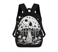sinyumoney Mushroom Poison Backpack School Bag Rucksack Casual Daypacks School Work Travel Bag for Men, Women & Teenage Boys 17inch