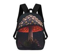 sinyumoney Mushrooms In The Rain Backpacks Kids Student Schoolbag 3D Printed Backpacks Elementary And Middle School Students Backpacks for Boys Girls 17inch
