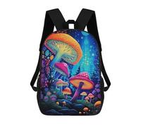 sinyumoney Mushrooms No2 Backpacks Kids School Backpack Fashion School Bag 3D Printed School Bag for Boys Elementary And Middle School Students 17inch