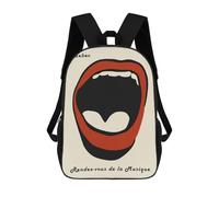 sinyumoney Music Festival Poster 3D Printed Children's 17 Inch Backpacks 3D Printed Casual School Bag for Boys Elementary And Middle