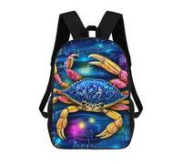 sinyumoney Music Notes Crab Art Print Backpack School Bag Water Resistant School Bag Business Backpack for Boys/Girls/Teenagers 17inch