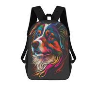 sinyumoney My Australian Shepherd School Bag 3D Printed 17inch Backpacks Fashion Kids School Backpack Rucksacks for Boys Elementary And Middle School Students