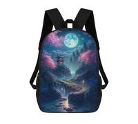 sinyumoney Mysterious Night School Backpack Lightweight Schoolbag Dayback Bookbag College for Teenage Girls Boys Women Men 17inch