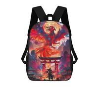sinyumoney Mystery Phoenix In Torii 3D Printed 17inch Kids School Bag Rucksacks Children's School Fashion Casual Back Pack High Capacity Travel Book Bags