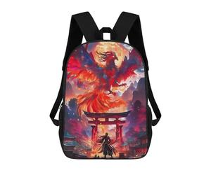 sinyumoney Mystery Phoenix In Torii School Backpack Work Laptop Backpack Rucksack Bag for Camping Outdoor Adventures And Daily Travel 17inch
