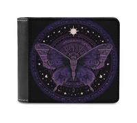 sinyumoney Mystic Butterfly Mandala 3D Print Wallet Credit Card Holder Leather RFID Soft Convenient Leather Wallet Craftsmanship Gifts 11.7cm*9.5cm