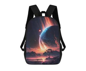 sinyumoney Mystic Cosmos Galaxy Backpacks Kids School Backpack School Bag 3D Printed School Bag for Boys Elementary And Middle School Students 17inch