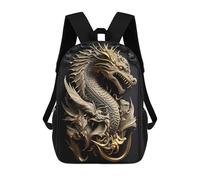 sinyumoney Mystic Dragon Art Deco 17 Inch Backpacks Kids Schoolbag,3D Printed Elementary And Middle School Students Backpacks for Boys Girls