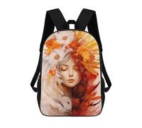 sinyumoney Mystic Feathered Beauty Rucksacks 3D Printed Children Backpacks Fashion Casual Daypack Cute Travel Bags Outdoor Casual Daypack for Boy And Girl 17inch