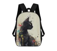 sinyumoney Mystic Feline Splash School Backpack Lightweight Schoolbag Dayback Bookbag College for Teenage Girls Boys Women Men 17inch