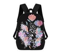 sinyumoney Mystic Flowers Neon School Bags Work Laptop Backpack Rucksack Bag for Camping Outdoor Adventures And Daily Travel 17inch