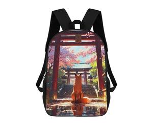 sinyumoney Mystic Kitsune Gateway Backpack School Bag Water Resistant Computer Rucksack for Teenage Girls Boys Women Men 17inch