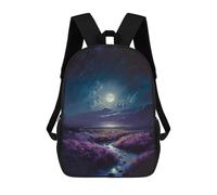 sinyumoney Mystic Purple Mountain Backpack School Bag Lightweight Schoolbag Dayback Bookbag College for Girl, Teen Girls 17inch