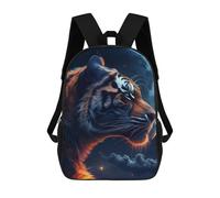 sinyumoney Mystic Tiger Moon Rucksack Fashion Stationery Backpack Waterproof Casual Daypacks for Boys/Girls/Teenagers 17inch