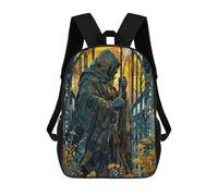sinyumoney Mystic Wanderer in Bloom Rucksack Lightweight Casual Daypack School Backpacks for Campus Outdoor Travel Sports 17inch