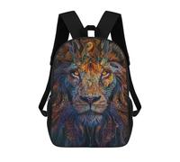 sinyumoney Mystical Abstract Lion Backpacks Children's Backpacks School Bag 3D Printed Children's School Backpack Fashion Travel Backpacks for Kids Elementary Middle School 17inch