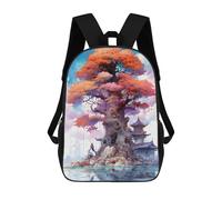 sinyumoney Mystical Big Tree Kids' Backpack 3D Printing School Bag Boys Cool Daypacks Casual Knapsack Fun Back Bag for Kids And Teenager 17inch