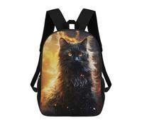 sinyumoney Mystical Black Cat School Backpack Rucksack Casual Daypacks School Work Travel Bag for Camping Outdoor Adventures And Daily Travel 17inch