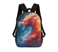 sinyumoney Mystical Chinese Dragon Children's Backpack, 3D Printed School Backpack, Backpack for Boys Girls, Adjustable School Bag for Primary School 17inch