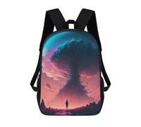 sinyumoney Mystical Cosmic Gateway -1 Backpack 3D Print Kids Bag Elementary Students Daypack Lightweight School Bag for Children Girls Boys Nursery Lunch Pack 17inch
