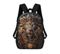 sinyumoney Mystical Cosmic Lion Backpacks Kids School Backpack School Bag 3D Printed School Bag for Boys Elementary And Middle School Students 17inch