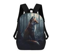 sinyumoney Mystical Forest Fox-1 Children's Backpack, Schoolbag Large Capacity Students Bookbag Rucksack Knapsack for Boys Girls Adults Teen 17inch