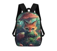 sinyumoney Mystical Forest Fox School Backpack Secondary Causal Travel High School Bags for Camping Outdoor Adventures And Daily Travel 17inch