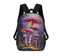 sinyumoney Mystical Forest Mushrooms Backpack School Bag Rucksack Casual Daypacks School Work Travel Bag for Teenage Girls Boys Women Men 17inch