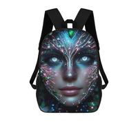 sinyumoney Mystical Forest Portrait School Backpack 3D Printed School Bags Boys Girls Laptop Backpack for Kids/Students/Adults 17inch