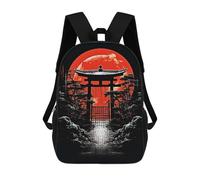 sinyumoney Mystical Gate Horror School Bag Backpack Teen Schoolbag 3D Printing Adjustable Schoolbag Fashion Pocket Bag for Kids Boys Girls Students And Teenagers Fans 17inch