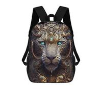 sinyumoney Mystical God Leopard Rucksack Fashion Stationery Backpack Waterproof Casual Daypacks for Boys/Girls/Teenagers 17inch
