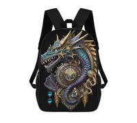 sinyumoney Mystical Golden Dragon Backpack School Bag Daypacks Business Backpack Water Resistant Bookbag for Girls Boys Teenage 17inch