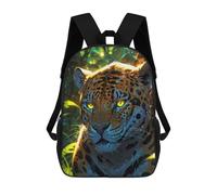 sinyumoney Mystical Jaguar in Jungle School Bag 3D Printed 17inch Backpacks Fashion Kids School Backpack Rucksacks for Boys Elementary And Middle School Students