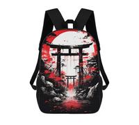 sinyumoney Mystical Japanese Gate Children's Backpacks Kids Fun School Bag Boys Backpack Travel Bag Student Schoolbag Book Stationery Bag Chool Bags 17inch
