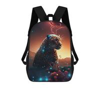 sinyumoney Mystical Leopard in Fantasy Landscape School Backpack Computer Rucksack for School/Work/Travel for Girl, Teen Girls 17inch