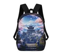 sinyumoney Mystical Moon Temple Backpack School Bag Large Water Resistant Laptop Backpack for Girls Boys Teenage 17inch
