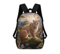 sinyumoney Mystical Mountain Lion Kids Backpack, Kids School Bag 3D Printed School Backpacks for Boys And Teenager School Students 17inch