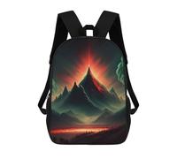 sinyumoney Mystical Mountains Children's Backpacks School Backpack 3D Printed for Kids Travel Rucksacks Book Bags Kids 17inch School Bag