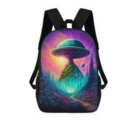 sinyumoney Mystical Mushroom Universe Children's Backpacks School Backpack 3D Printed Backpack for Kids Travel Rucksacks Book Bags Kids School Bag 17inch