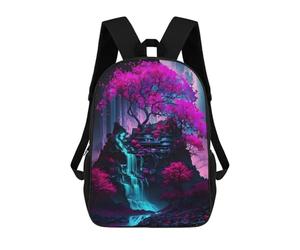 sinyumoney Mystical Nature Neon Tree Ronaldo Backpack, Children's Backpack, Student School Bag, Book Bag, 3D Printed School Bag For Boys And Girls, 17inch