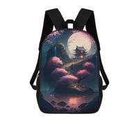 sinyumoney Mystical Night The Lake Backpack, Children's Backpack, Student School Bag Bookbag Rucksack, 3D Printed School Bag for Boys Girls 17inch