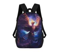 sinyumoney Mystical Phoenix Bird Children's Backpacks 17inch School Backpack 3D Printed Bag Bookbag for Kids Travel Rucksacks Boy Girl Book Bags Kids School Bag