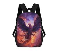 sinyumoney Mystical Phoenix Bird School Bag Bookbag 3D Printed Children's Backpacks for Kids Boy Girl Book Bags Kids School Bag Travel Rucksacks 17inch