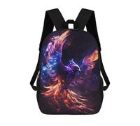 sinyumoney Mystical Phoenix Children's Backpacks School Backpack 3D Printed for Kids Travel Rucksacks Book Bags Kids 17inch School Bag