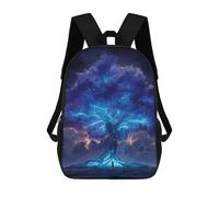 sinyumoney Mystical Tree Kids School Backpack School Bag 3D Printed School Bag for Boys Elementary And Middle School Students 17inch
