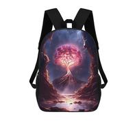 sinyumoney Mystical Tree Rucksacks 3D Printed Children 17inch Backpacks Fashion Casual Daypack Travel Bags Outdoor Casual Daypack for Boy And Girl
