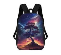 sinyumoney Mystical Tree School Bag Backpack Teen Schoolbag 3D Printing Adjustable Schoolbag Fashion Pocket Bag for Kids Boys Girls Students And Teenagers Fans 17inch